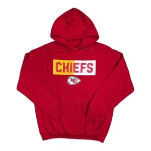 Kansas City Chiefs Hoodie Men's Size M Pullover Long Sleeve NFL Team Apparel‎